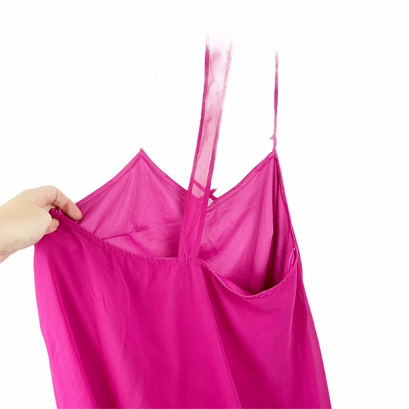 Tobi Magenta Pink Sheer Flowy Tank Cami Top S - Picture 4 of 7